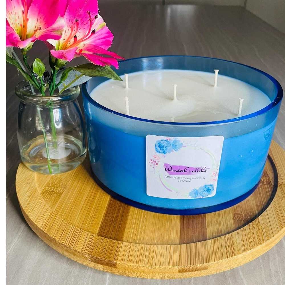 Elegant Candle bowl Blue