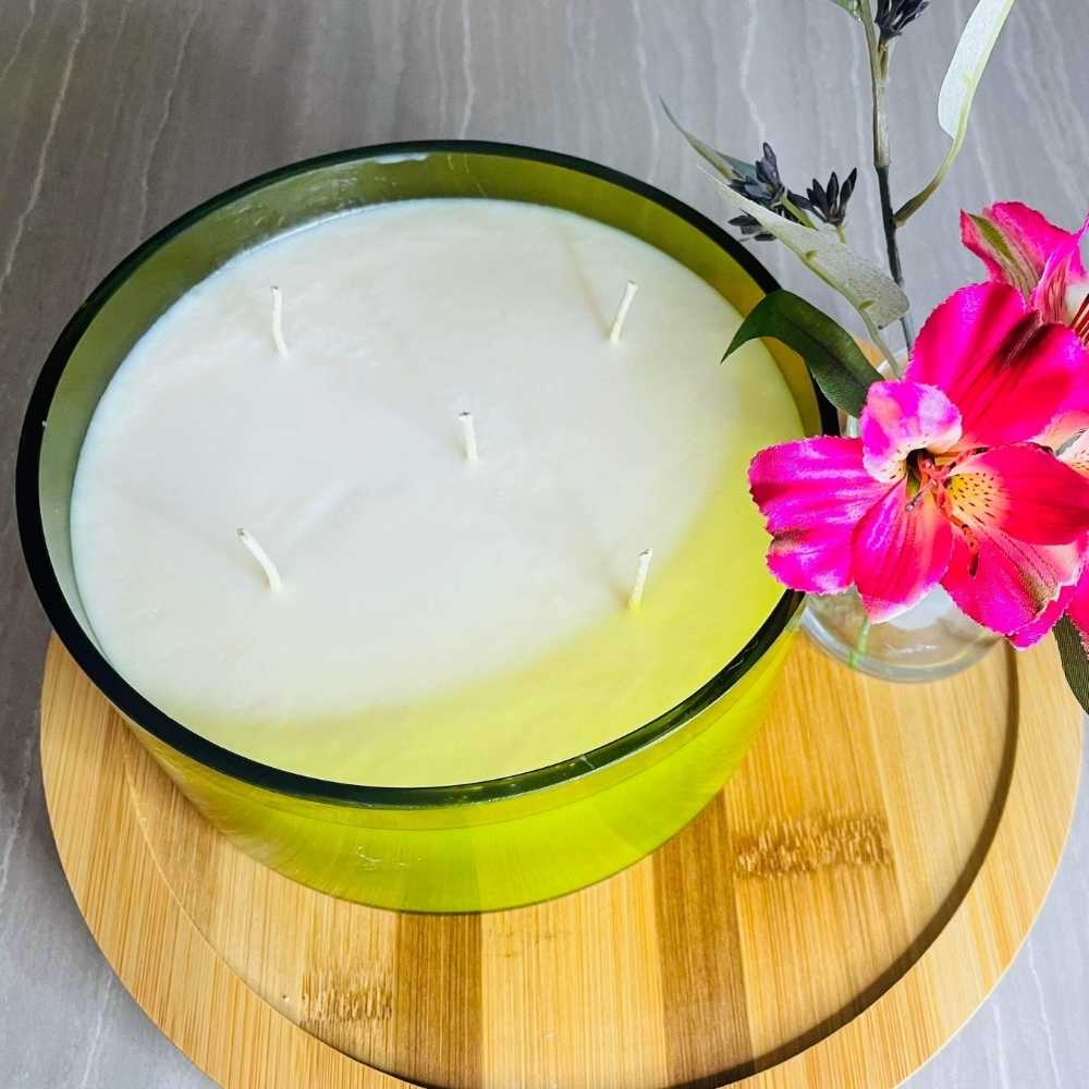 Elegant Candle bowl Green