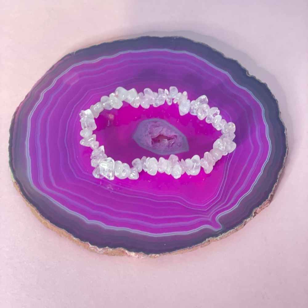 Crystal Stone Braclets Rose Quartz