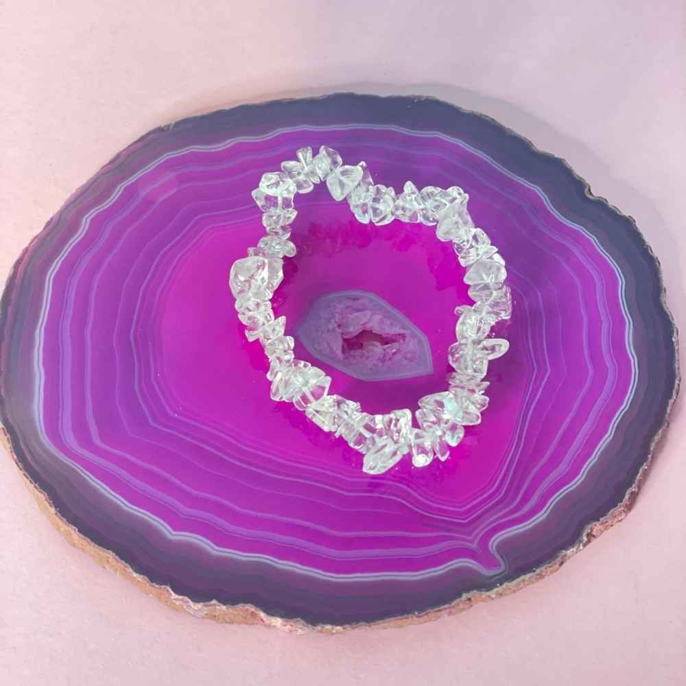 Crystal Stone Braclets Clear Quartz