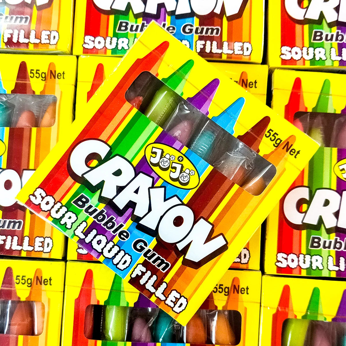 Crayon Sour Liquid Filled Bubblegum