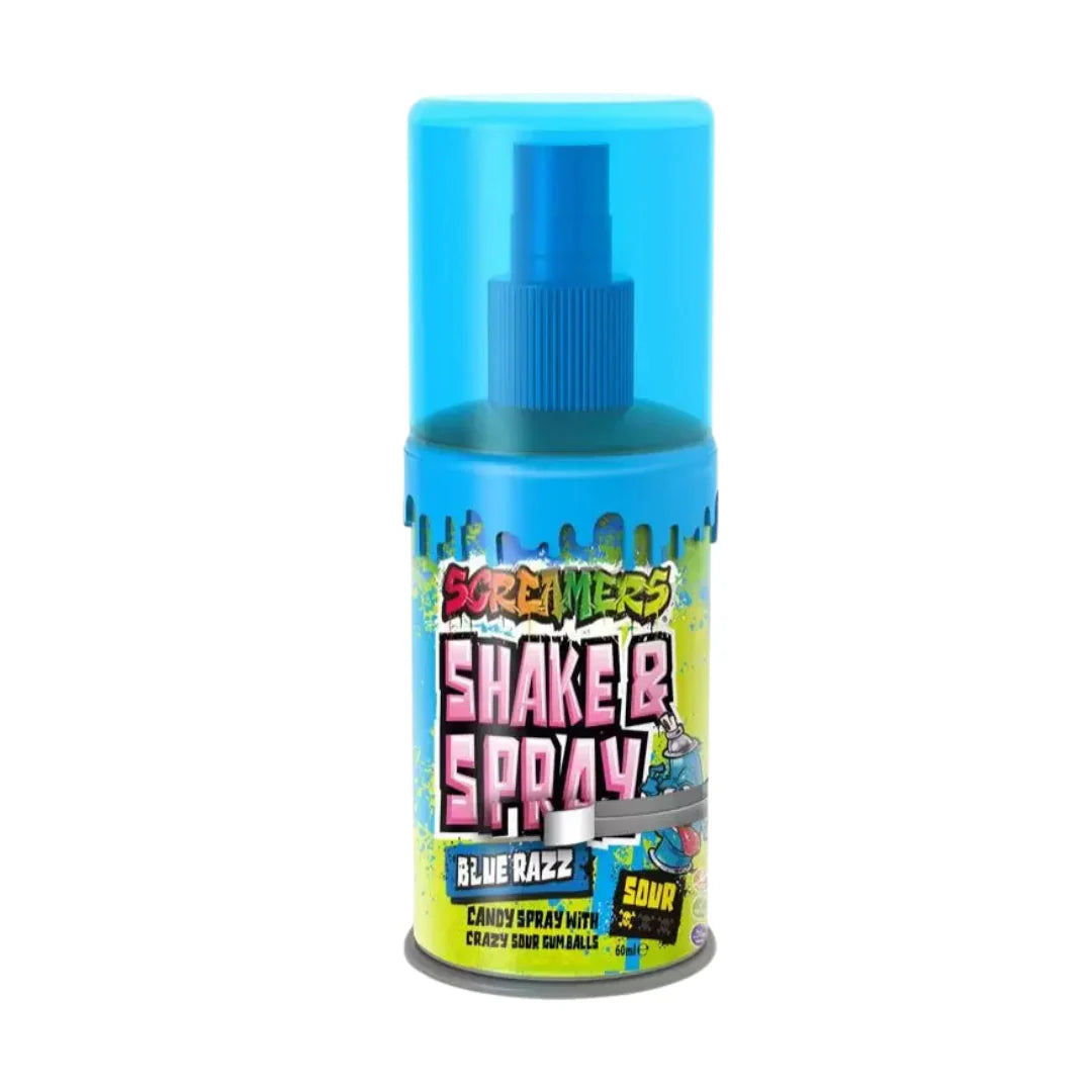 Screamers Shake &amp; Spray Blue Razz