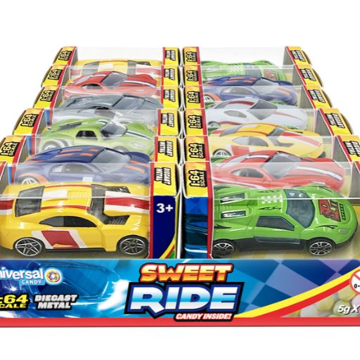 Sweet Ride Diecast Metal Car window Box with Candy