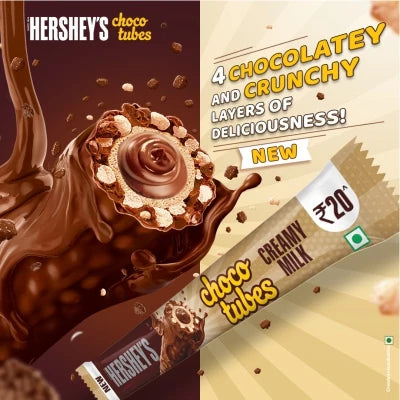 Hersheys choco tubes Milk chocolate Almonds