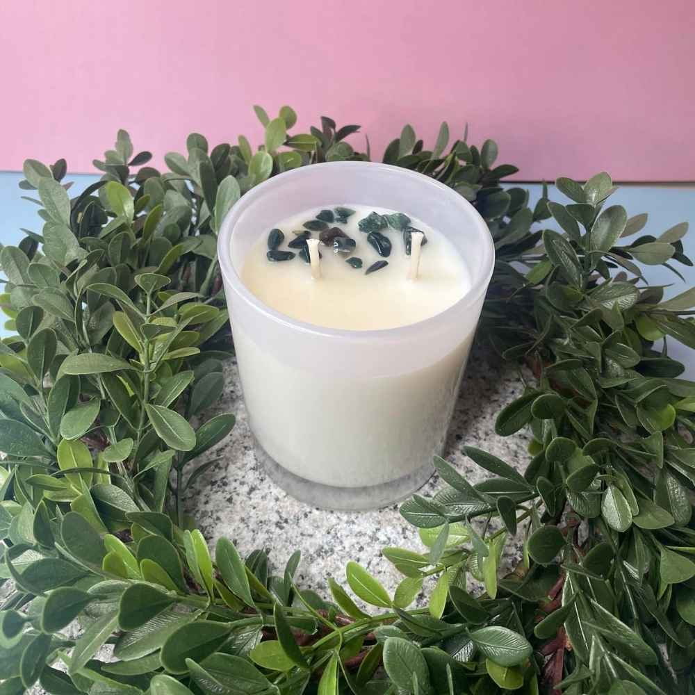 Soy crystal candles Bloodstone